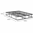 Pemberly Row Full Metal Bed Frame in Black Powder Coat Finish