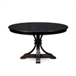 Pemberly Row 5-Piece Acacia Wood Dining Table Set in Sand Blasted Black