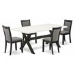 Pemberly Row 5-Piece Rubber Wood Dining Set in Multi-Color Finish
