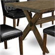 Pemberly Row 7-Piece Dining Set with Jacobean Table and Black Chairs