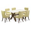 Pemberly Row 7-Piece Wood Dining Room Set in Jacobean Brown