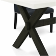 Pemberly Row 5-Piece Wood Dining Table Set with Linen Upholstery