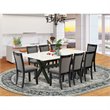 Pemberly Row 9-Piece Rubber Wood Dining Set in Multi-Color Finish