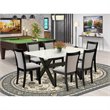 Pemberly Row 7-Piece Dining Set in White and Shitake Gray