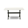 Pemberly Row 7-Piece Dining Set in White and Shitake Gray