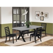 Pemberly Row 5-Piece Dining Room Set with Cement Finish and Rubberwood