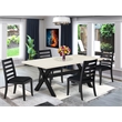 Pemberly Row 5-Piece Wood Dining Table Set in Linen White Finish