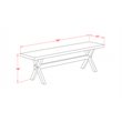 Pemberly Row 6-Piece Wood Dining Table Set with Gray Fabric Seats
