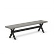 Pemberly Row 6-Piece Dining Room Set with Cement Table Top & Bench