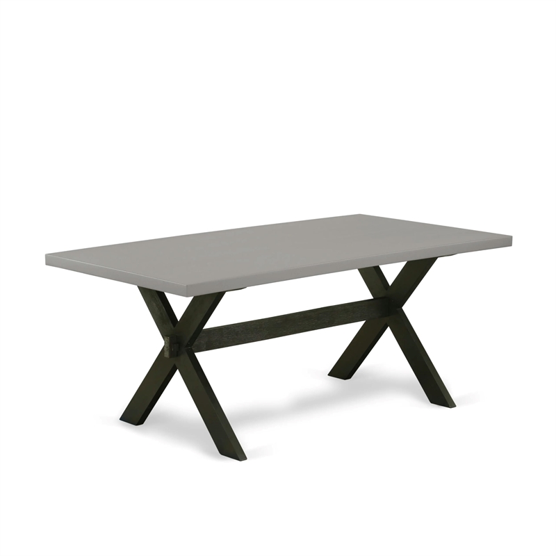 Pemberly Row 6-Piece Kitchen Dining Set with Cement Finish