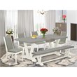 Pemberly Row 6-Piece Wood Kitchen Set in Linen White and Shitake
