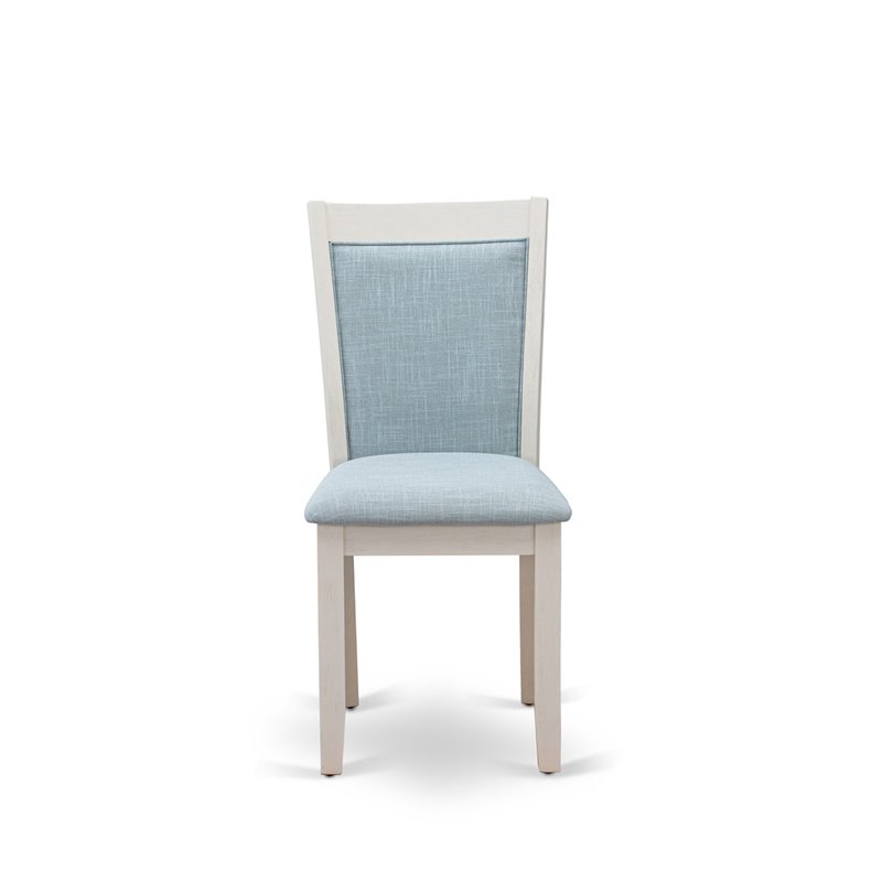 Pemberly Row 5-Piece Acacia Wood Table and Baby Blue Chair Set