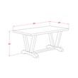 Pemberly Row 7-Piece Wood Dining Set in Linen White and Gray