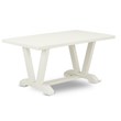 Pemberly Row 7-Piece Wood Dining Set in Linen White and Gray