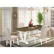 Pemberly Row 5-Piece Dining Room Table Set with Linen Upholstery