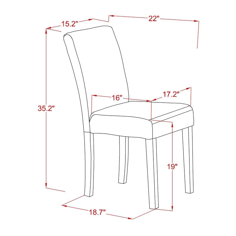 Pemberly Row 5-Piece Table Set with Leather Chairs in White