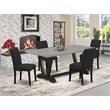 Pemberly Row 5-Piece Dining Table and Upholstered Chairs in Multi-color