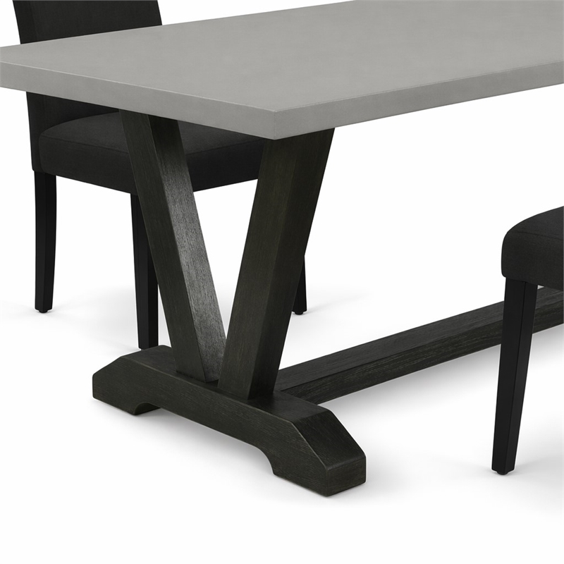 Pemberly Row 5-Piece Dining Table and Upholstered Chairs in Multi-color