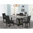 Pemberly Row 5-Piece Wood Dining Table Set with Black Finish