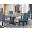 Pemberly Row 5-Piece Traditional Dining Room Table Set in Multi-color