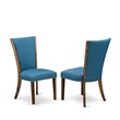 Pemberly Row 6-Piece Wood Dining Set with High Back in Distressed Jacobean