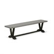 Pemberly Row 6-Piece Wood Dining Set with Cushion Seat in Gray