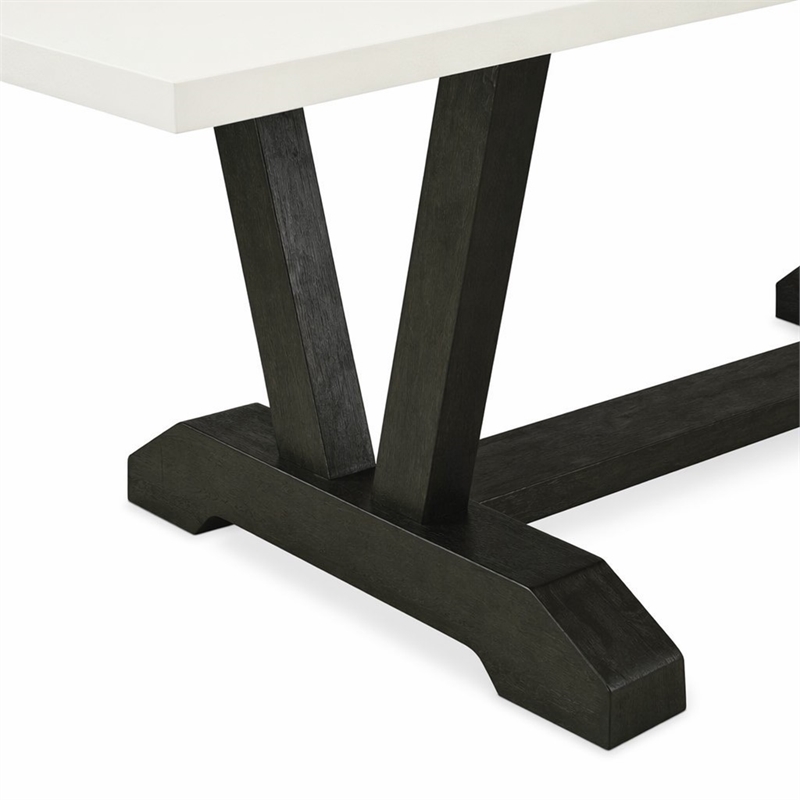 Pemberly Row 5-Piece Wood Kitchen Set with Linen Fabric Seats in Black