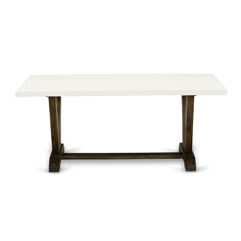 Pemberly Row Dining Table and 4 Chairs with Light Beige Upholstery