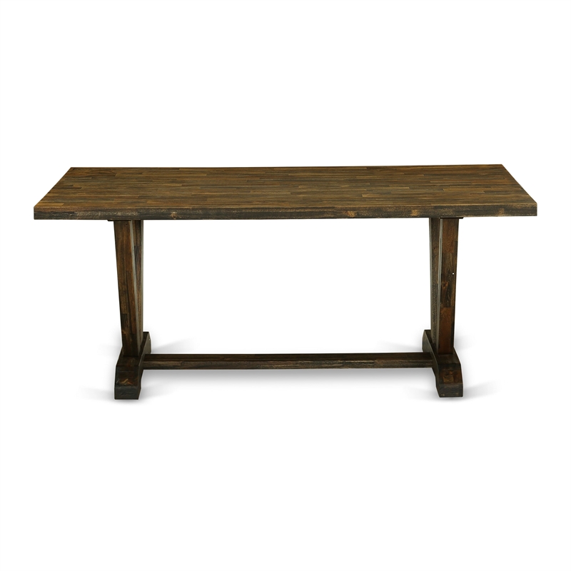 Pemberly Row 5-Piece Dining Set with Parson Chairs and Wood Table