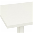 Pemberly Row Dining Table with Linen White Finish and Solid Wooden Legs