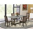 Pemberly Row 5-Piece Wood Dining Set in Coffee and Jacobean Finish