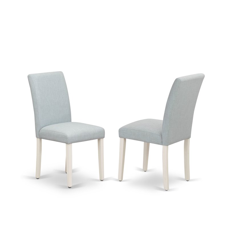 Pemberly Row 5-Piece Wood Dining Set with High Back in Linen White