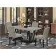 Pemberly Row 5-Piece Wooden Dinette Set in Shitake Gray