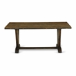 Pemberly Row 6-Piece Dining Set in Distressed Jacobean/Linen Fabric Beige