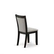 Pemberly Row 5-Piece Rubber Wood Dining Set in White/Shitake Gray/Black