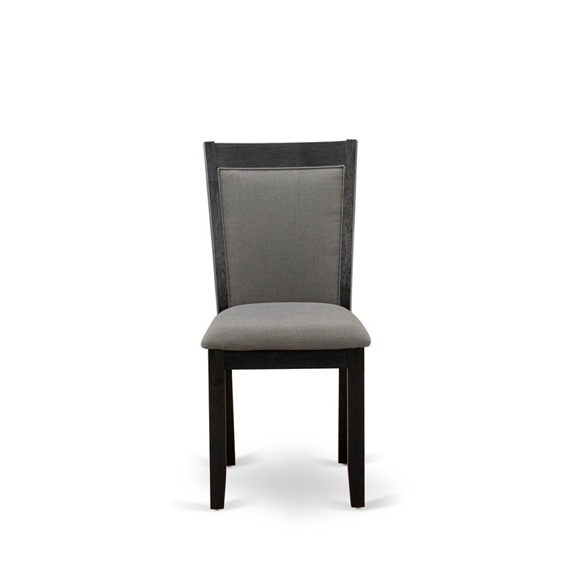 Pemberly Row 5-Piece Wood Dining Set in Linen White and Dark Gray