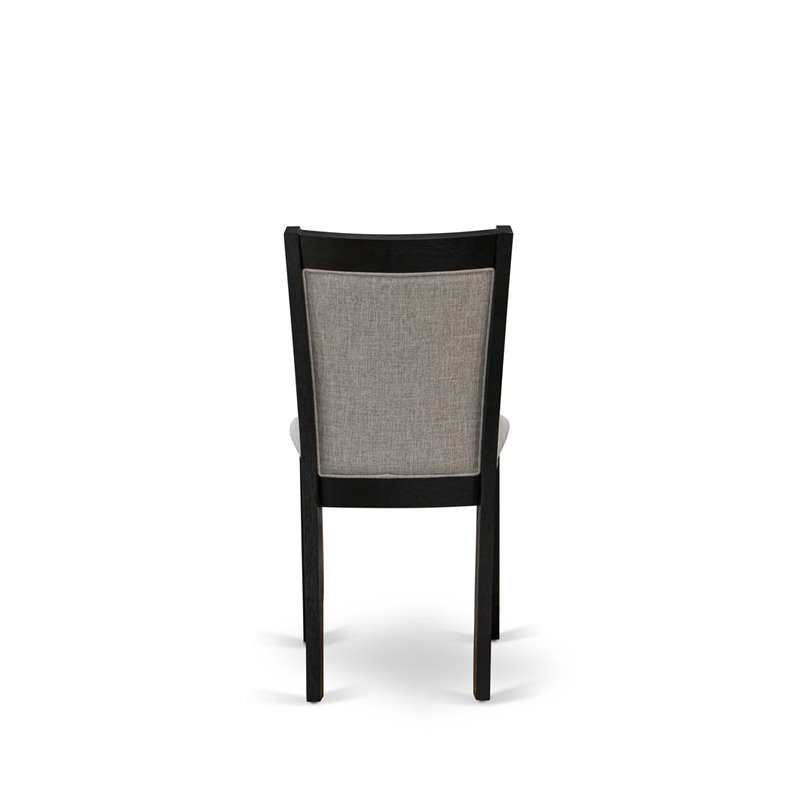 Pemberly Row 5-Piece Wood Dining Set in Jacobean Gray and Black
