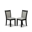 Pemberly Row 5-Piece Wood Dining Set in Jacobean Gray and Black