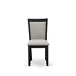 Pemberly Row 5-Piece Wood Dining Set in Jacobean Gray and Black