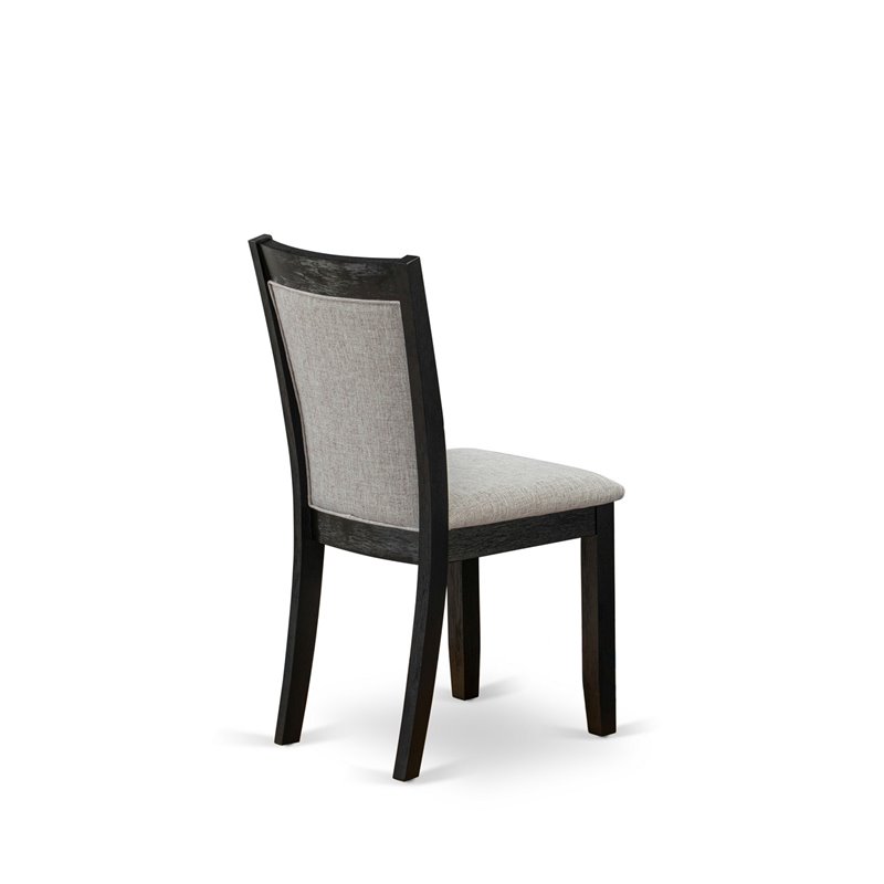 Pemberly Row 5-Piece Wood Dining Set in Jacobean Gray and Black