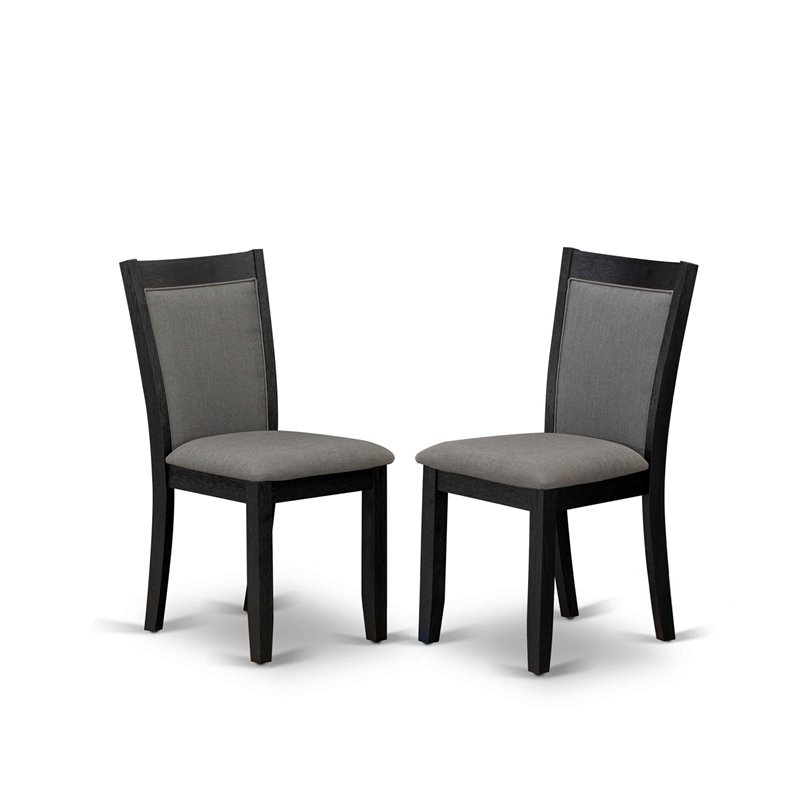 Pemberly Row 5-Piece Wood Dining Set in Jacobean Dark Gray and Black