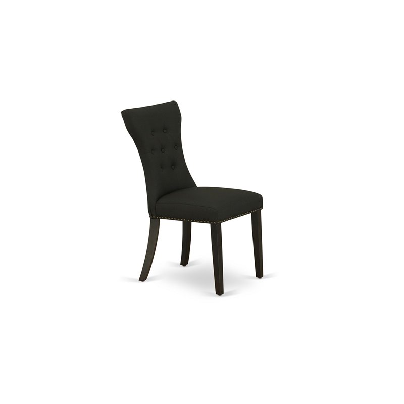Pemberly Row 7-Piece Rubber Wood Dining Set in Black and Cement Finish