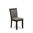 Pemberly Row 5-Piece Rubberwood Dining Set in Wire Brushed Black Finish