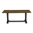 Pemberly Row 7-Piece Rubberwood Dining Set in Distressed Jacobean Finish