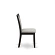 Pemberly Row 5-Piece Rubberwood Dining Set in Cement with Linen Chairs