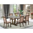 Pemberly Row 7-Piece Dining Set in Cement/Gray/Jacobean Finish