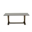 Pemberly Row 7-Piece Dining Set in Cement/Gray/Jacobean Finish