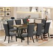 Pemberly Row 9-Piece Wood Dining Set in Jacobean and Gotham Grey