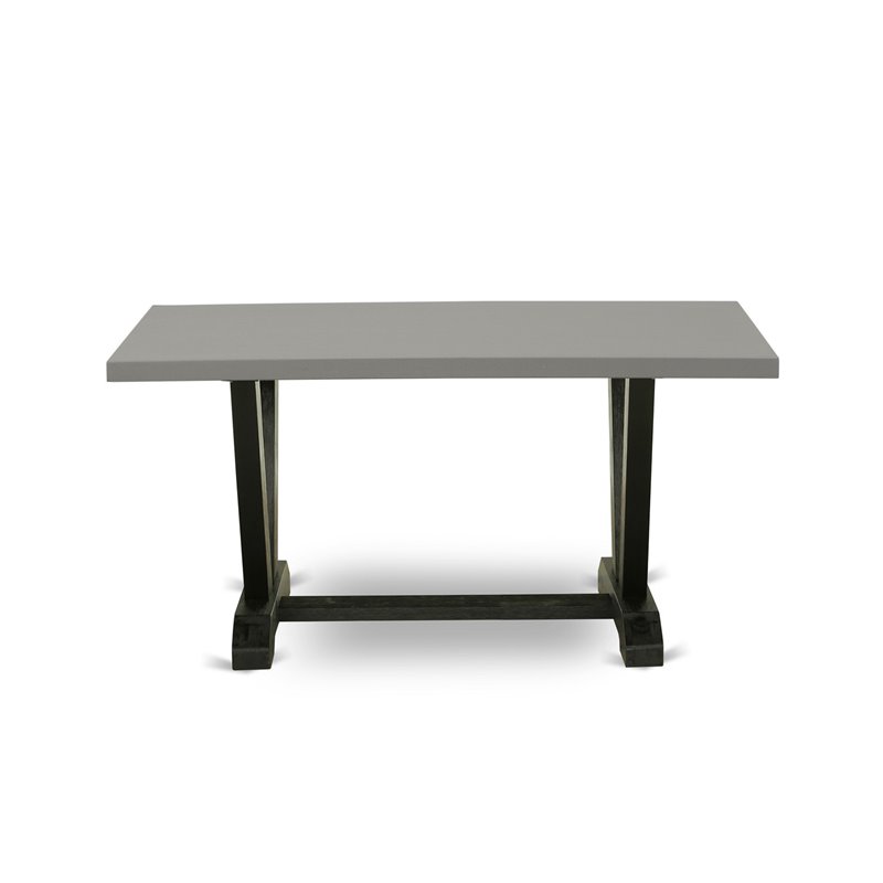 Pemberly Row 7-Piece Wood Dining Set in Cement and Gotham Grey