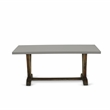 Pemberly Row 6-Piece Dining Set with Cement Table Top and Linen Beige Chairs